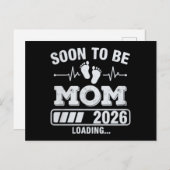 Soon to Be Mom 2026 Loading Pregnancy Announcement Aankondigingskaart (Voorkant / Achterkant)