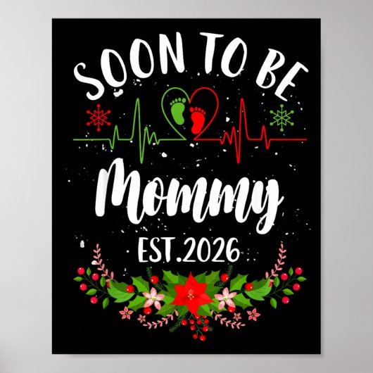 Soon To Be Mommy 2026 First Time Pregnancy Announc Poster (Voorkant)
