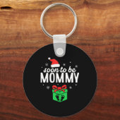Soon To Be Mommy Christmas Funny Pregnancy Announc Sleutelhanger (Voorkant)