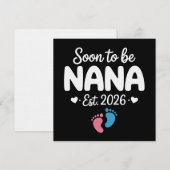 Soon To Be Nana 2026 Funny Pregnancy Announcement  Kaart (Voorkant / Achterkant)