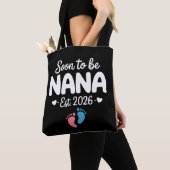 Soon To Be Nana 2026 Funny Pregnancy Announcement  Tote Bag (Dichtbij)