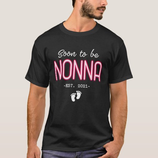 Soon to be Nonna Expecting Pregnancy  Italian Gran T-shirt (Voorkant)
