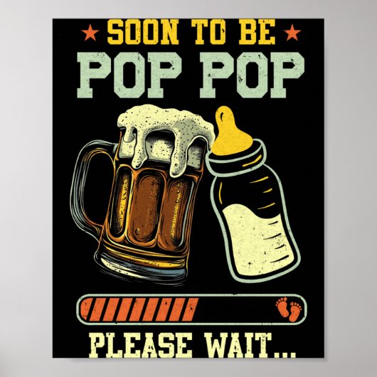 Soon To Be P P Est 2025 Pregnancy Announcement Poster (Voorkant)