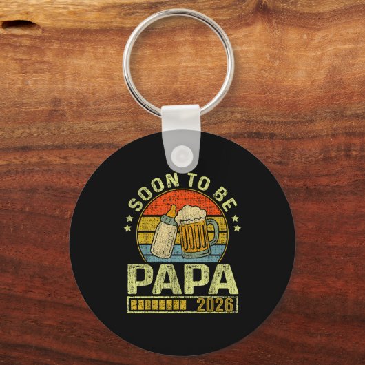 Soon To Be Papa 2026 Expecting Baby Promoted To Fa Sleutelhanger (Voorkant)