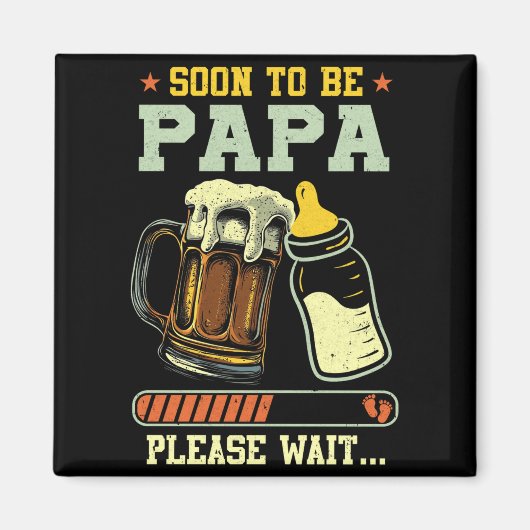 Soon To Be Papa Est 2025 Pregnancy Announcement Lo Magneet (Voorkant)