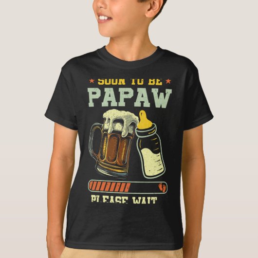 Soon To Be Papaw Est 2025 Pregnancy Announcement L T-shirt (Voorkant)