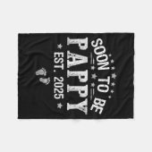 Soon To Be Pappy Est.2025 Father's Day Promoted To Fleece Deken (Voorkant (Horizontaal))