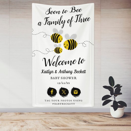 Soon To Bee A Family Of Three | Baby Shower Spandoek
