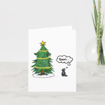 'Soon' Tree and Cat Holiday Kaart - Nederlands, Tu
