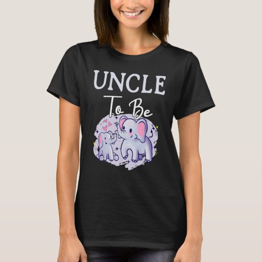 Soon Uncle To Be Elephants For Baby Shower Gender  T-shirt (Voorkant)