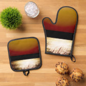 Sooner Lake Sunset Ovenwant & Pannenlap Set (Top down)