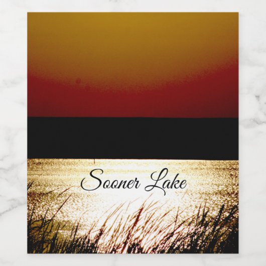 Sooner Lake Wijn Etiket (Enkel label)