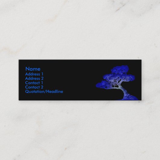 Soong Su - Bonsai-profielkaart Mini Visitekaartje (Voorkant)