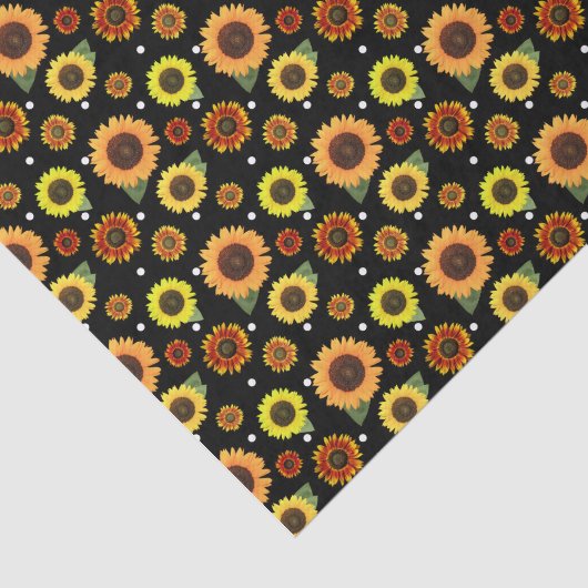 soonsbloemen — pooldommetjes — Rustisch land Tissuepapier (Detail)