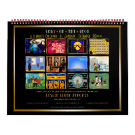 Soort Art Deco - 12 maanden - Gepersonaliseerd Kalender