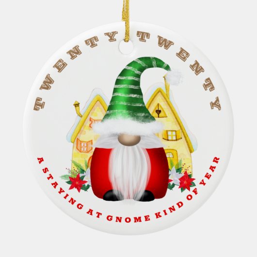 Soort balsgnoom 2020 kerst keramisch ornament (Achterkant)