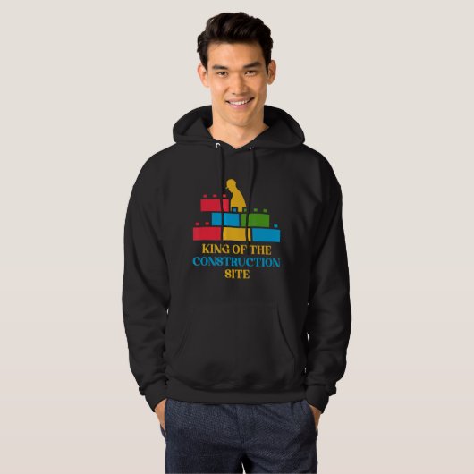 Soort bouwplaats, hoofdbouwer, grote bouwstijl hoodie (Voorkant volledig)