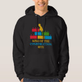 Soort bouwplaats, hoofdbouwer, grote bouwstijl hoodie (Voorkant)