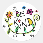 Soort citoenkuiktypografie ronde sticker (Voorkant)