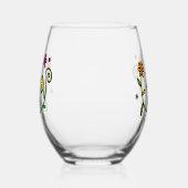 Soort citoenkuiktypografie wijnglas zonder voet (Rechts)