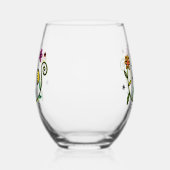 Soort citoenkuiktypografie wijnglas zonder voet (Links)