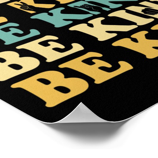 Soort doof bewustzijn Hard van het horen ASL Sign  Poster (Hoek)