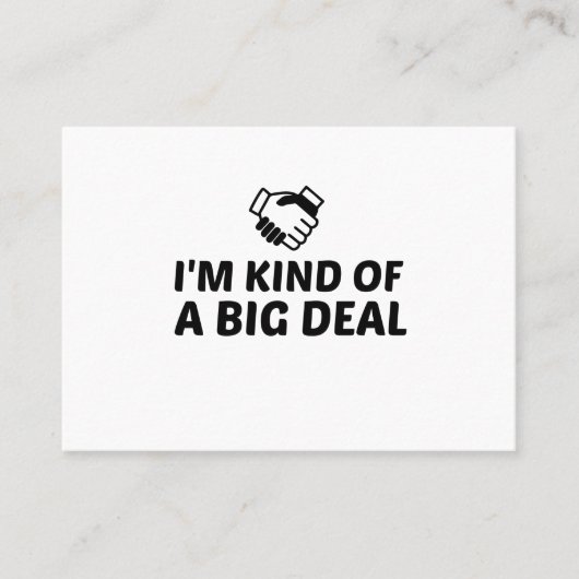 SOORT EEN GROTE DEAL VISITEKAARTJE (Voorkant)