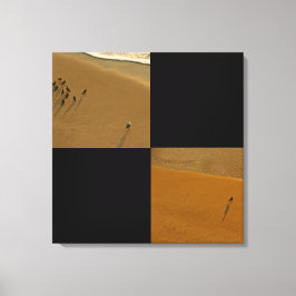 SOORT FAMILIEBijeenKOMST OP HET STRAND Canvas Afdruk