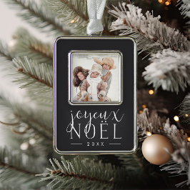 Soort feestdag | Foto Joyeux Noel Verzilverd Omlijst Ornament