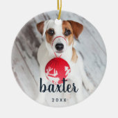 Soort feestdag | Kute Pet Photo Holiday Keramisch Ornament (Voorkant)