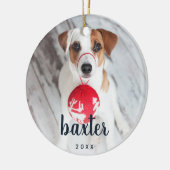 Soort feestdag | Kute Pet Photo Holiday Keramisch Ornament (Links)