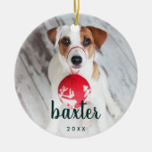 Soort feestdag | Kute Pet Photo Holiday Keramisch Ornament (Voorkant)