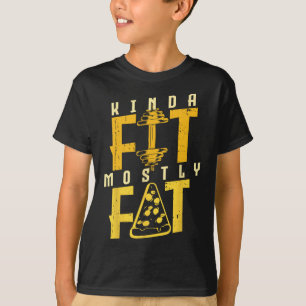 Soort Fit Meestal Vette Pizza Lover Oefentraining T-shirt
