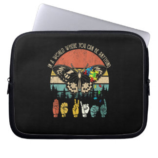Soort gebarentaal als alles AutismButterfly Laptop Sleeve