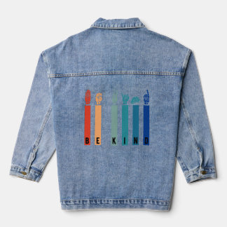 Soort gebarentaal denim jacket