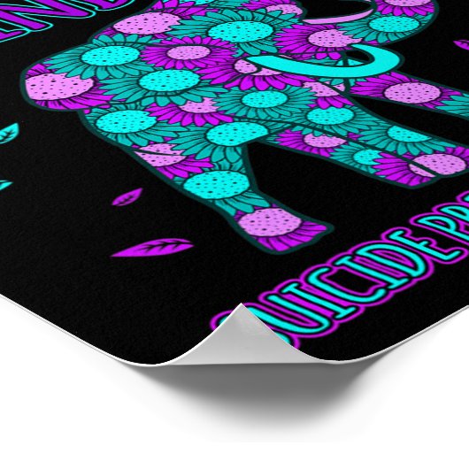 Soort Gelukkig Zelfmoord Preventie Awareness Onder Poster (Hoek)