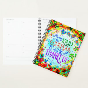 "Soort, Generaal, Thankful Inspiron-planner" Planner