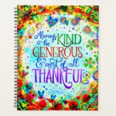 "Soort, Generaal, Thankful Inspiron-planner" Planner (Voorkant)