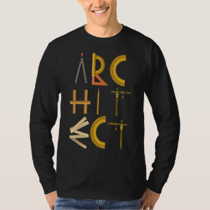Soort gereedschap voor architectuur architech t-shirt