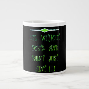 SOORT GOTHIC DICHTERS VERF ZWART LUMINOUSE GROEN GROTE KOFFIEKOP