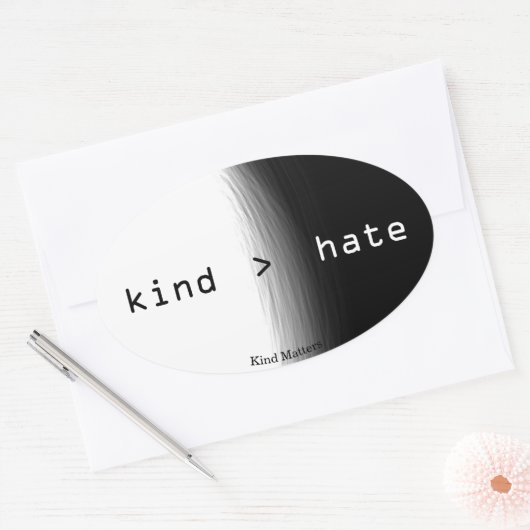 Soort > Haat Ovale sticker (Envelop)