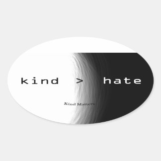 Soort > Haat Ovale sticker