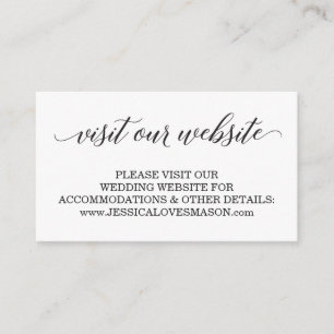 Soort interwebsite-insteekkaart - Klassiek script Informatiekaartje