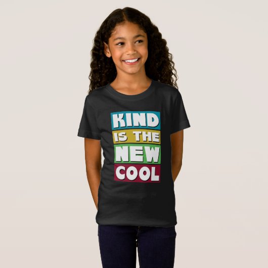 Soort is de New Cool - een Kind Retro Kindness T-shirt (Voorkant volledig)