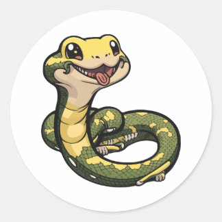 soort leuke anaconda sticker cartoon