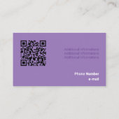 Soort Lila toonvorm Qr-code Visitekaartje (Achterkant)