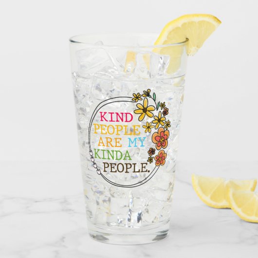 Soort mensen zijn mijn Kinda-mensen Glas (Achterkant ijs)