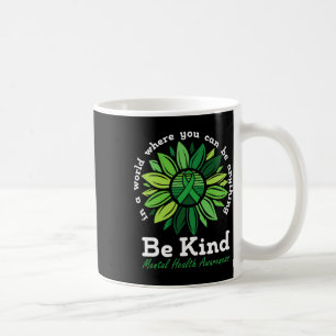Soort Mental Health Awareness Zonnebloem Groen Rib Koffiemok
