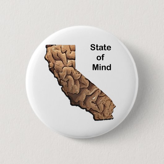Soort Mind: Californië Ronde Button 5,7 Cm (Voorkant)