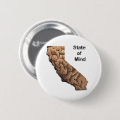 Soort Mind: Californië Ronde Button 5,7 Cm (Voorkant /achterkant)